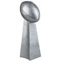 Football/Championship Silver Tower Resin - 14"
